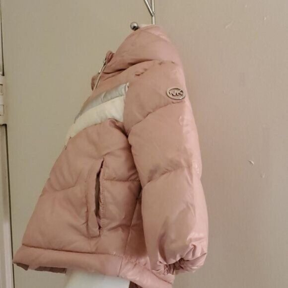 Michael Kors Puffer WINTER Jacket Coat Pink Hooded TODDLER GIRLS Kids 12 Month - Picture 5 of 16